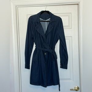 Allegra K Blue Denim trench